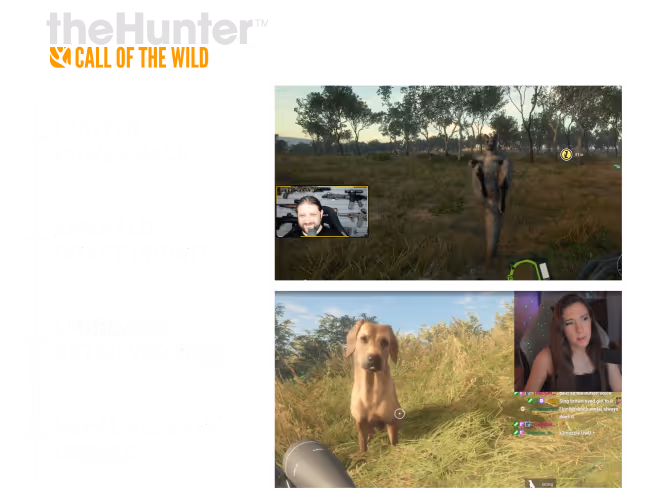 theHunter: Call of the Wild updates streamed by creators: Hunter Power Pack, Emerald Coast update, Labrador Retriever DLC and Nepal Reserve update